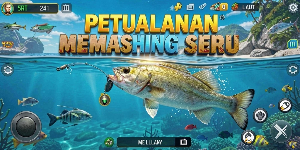 Tangkapan ikan yang epik dalam gameplay 5RT.