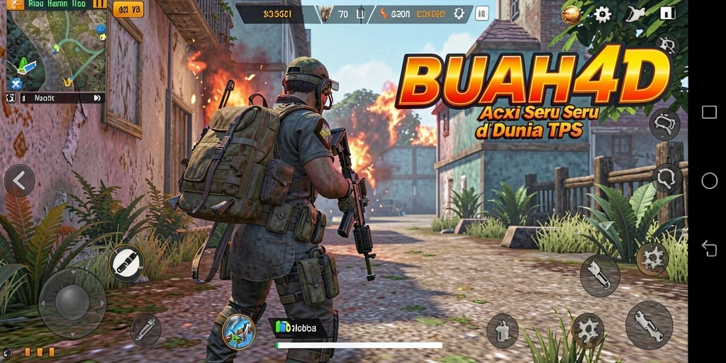 Tampilan gameplay dari BUAH4D yang menarik dan seru.