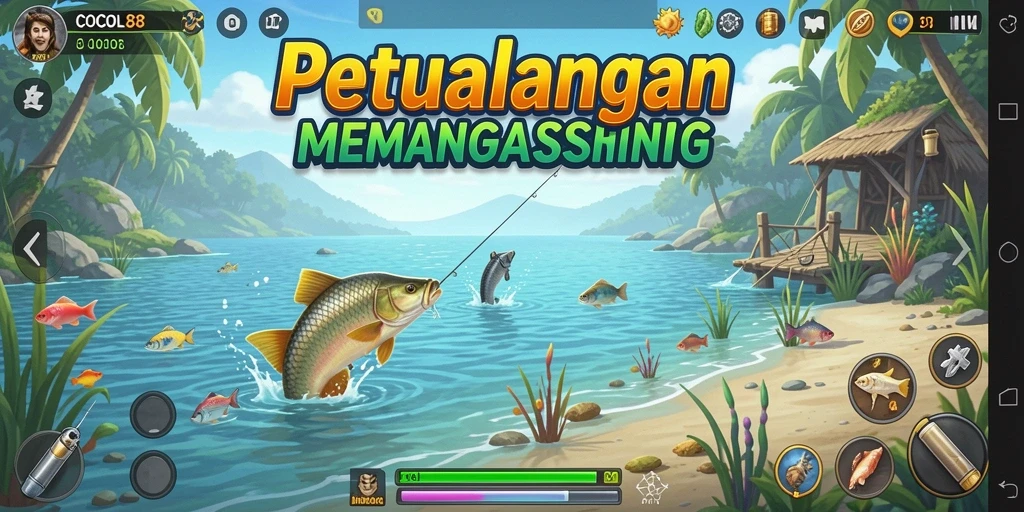 Gameplay COCOL88 yang menakjubkan dengan aksi memancing seru.