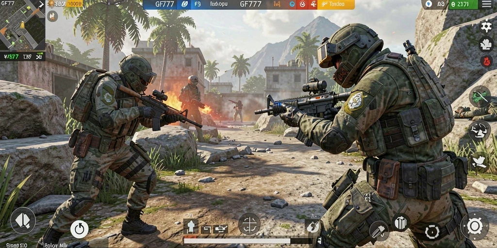 Gameplay intens dalam GF777 dengan berbagai pertempuran seru.