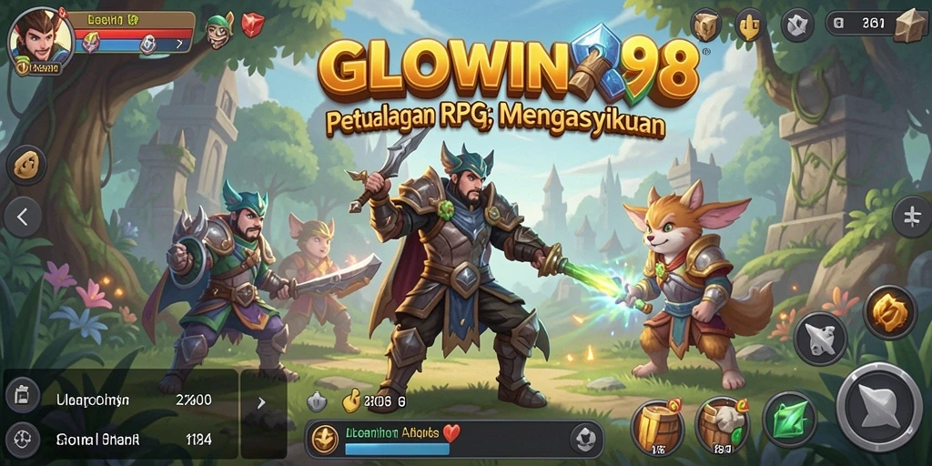 Tampilan gameplay GLOWIN88 yang menakjubkan dan penuh warna.