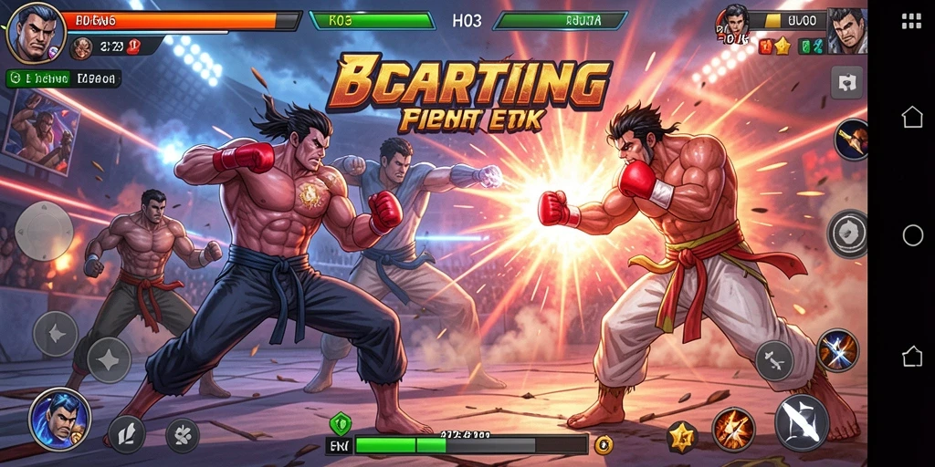 Tampilan seru karakter bertarung di arena H03.