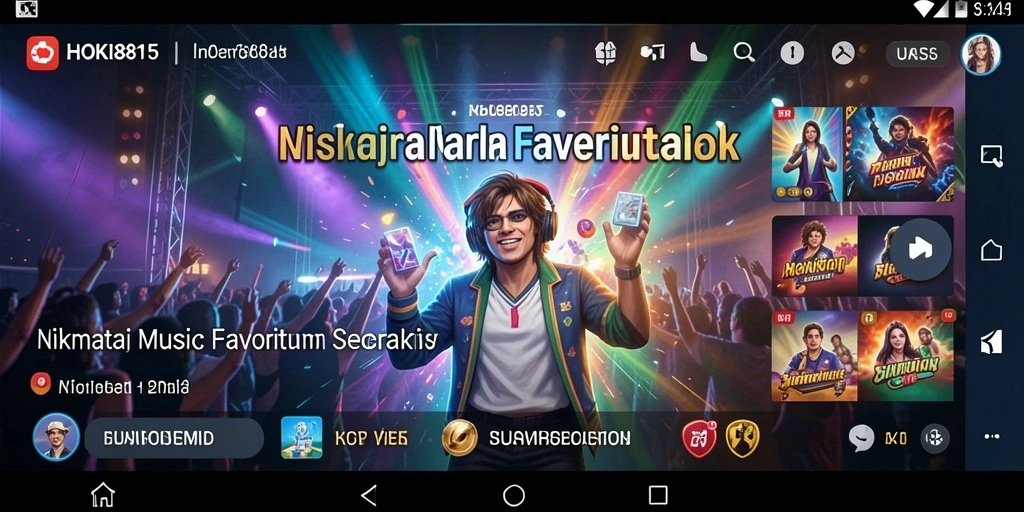 Tampilan gameplay HOKI8815 dengan berbagai fitur musik interaktif.