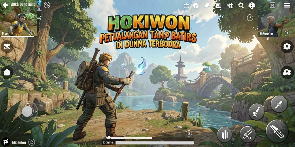 Gameplay HOKIWON menunjukkan dunia Open World yang menakjubkan.