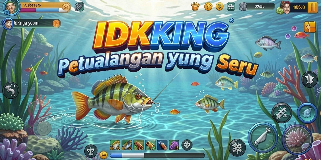 Gameplay IDRKING yang seru dan menantang di dunia memancing.