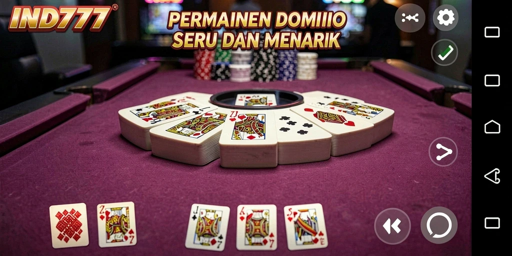 Tampilan gameplay IND777 yang menarik dan interaktif dalam permainan Domino.