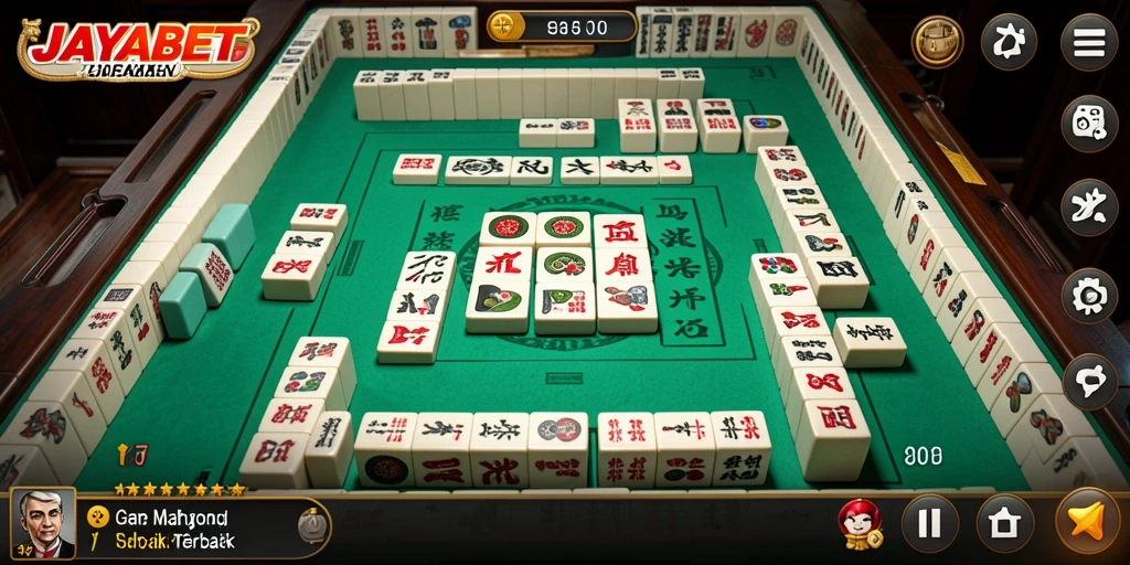 Tampilan gameplay JAYABET menampilkan strategi dan keseruan permainan Mahjong.