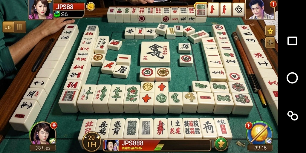 Screenshot JPS88 menampilkan gameplay seru permainan Mahjong.