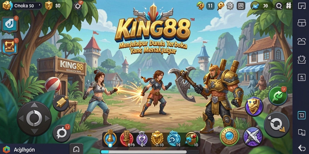 Gameplay KING88 menampilkan eksplorasi mendalam di dunia terbuka yang luas.
