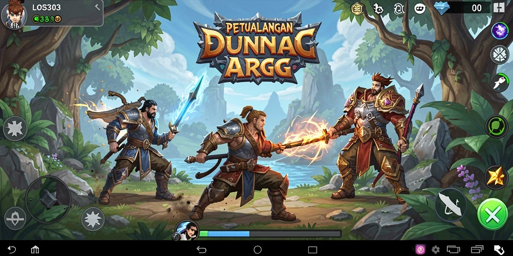 Tampilan gameplay mendebarkan di dunia ARPG yang luas.