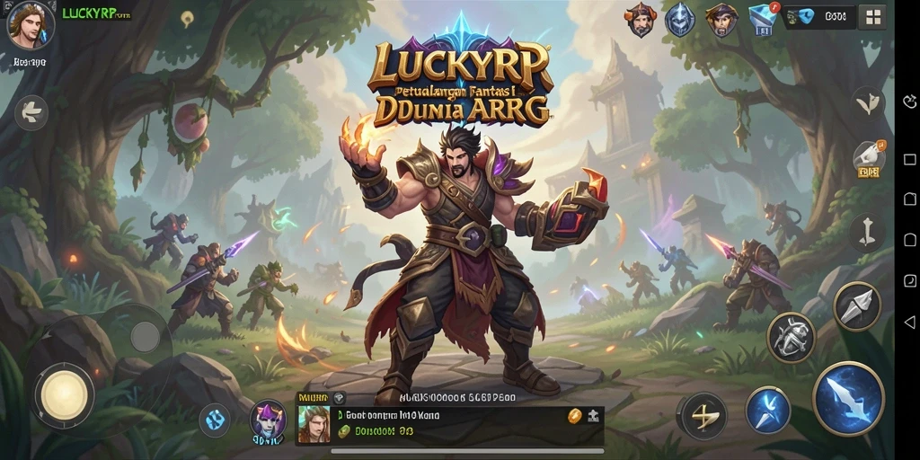 Tampilan gameplay LUCKYRP dengan aksi pertarungan yang intens.