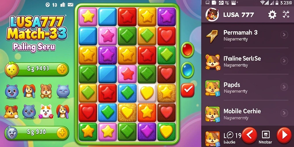 Tampilan gameplay <strong>LUSA777</strong> yang menarik dengan elemen warna-warni.