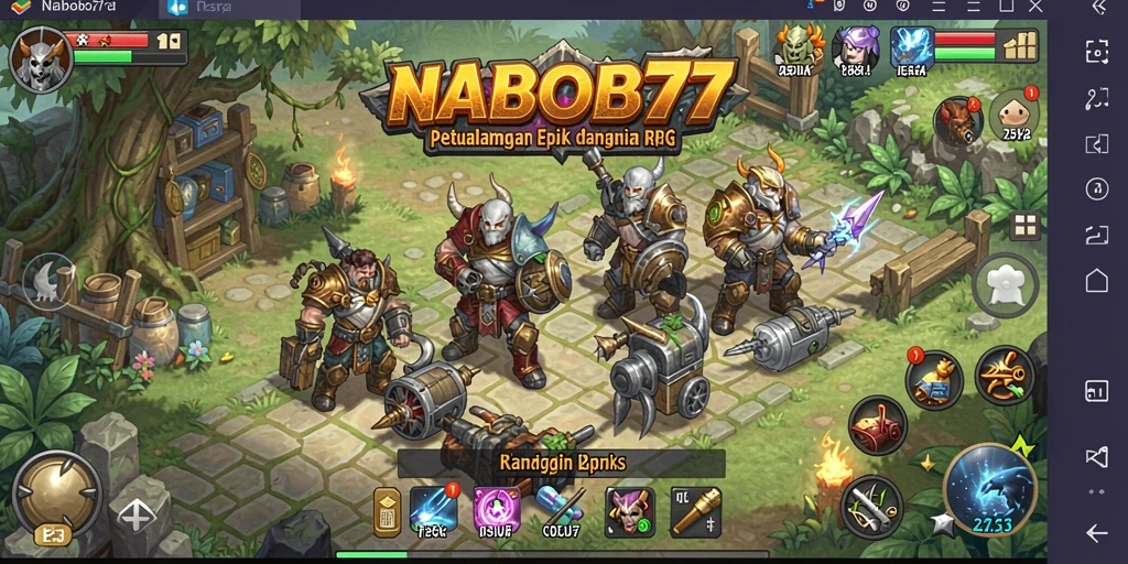 Screenshot NABOB77 menampilkan aksi pertarungan yang mendebarkan dalam dunia RPG.