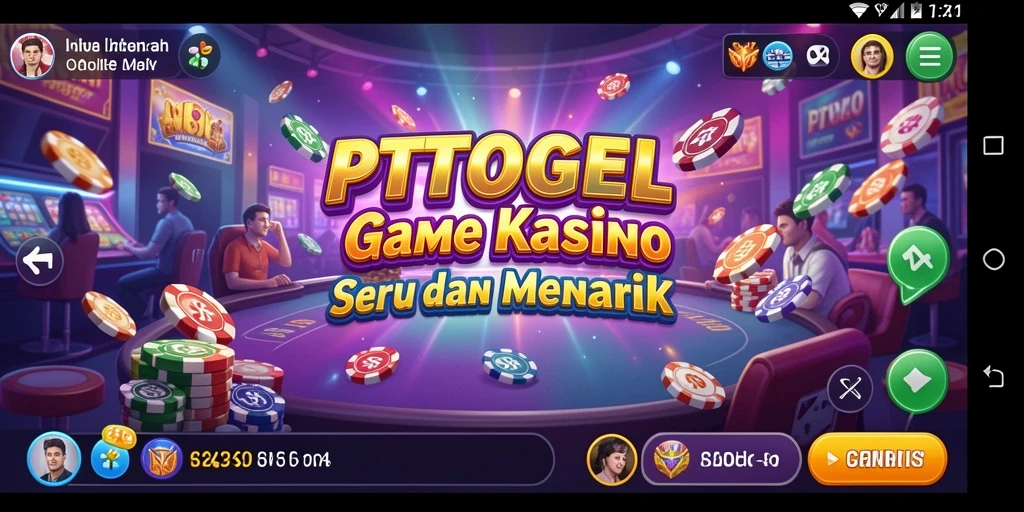 Screenshot gameplay menunjukkan suasana seru Kasino di PTTOGEL.