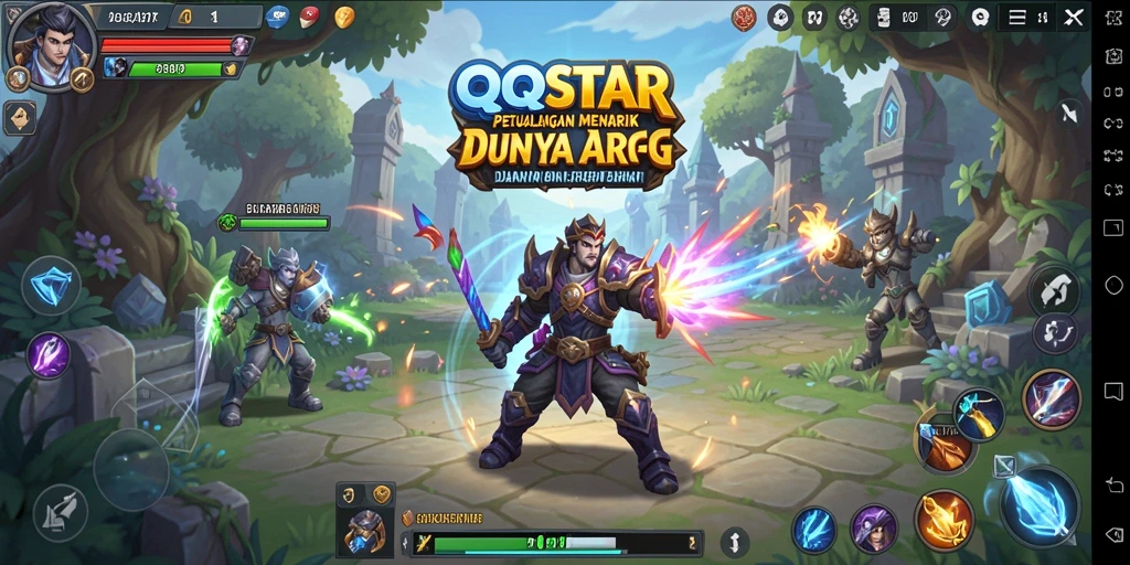 Tampilan menyenangkan dalam aksi pertempuran ARPG di QQSTAR.