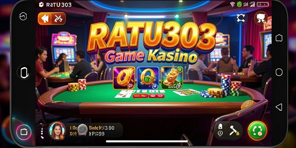 Screenshot utama RATU303 menampilkan permainan Kasino yang mendebarkan.