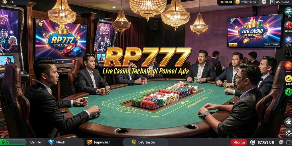 Screenshot permainan Live Casino RP777 dengan dealer profesional dan gameplay menarik.