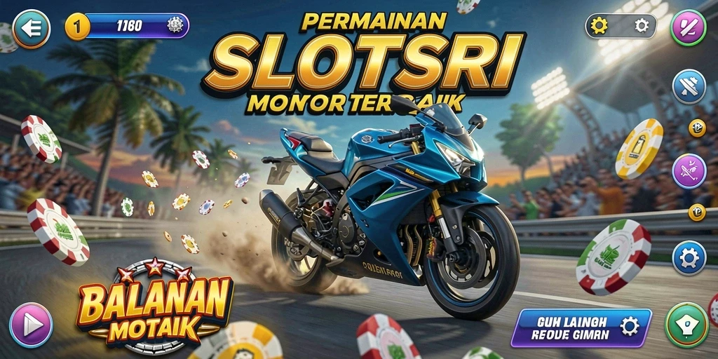 Tampilan menegangkan gameplay Motor Racing SLOTSRI.