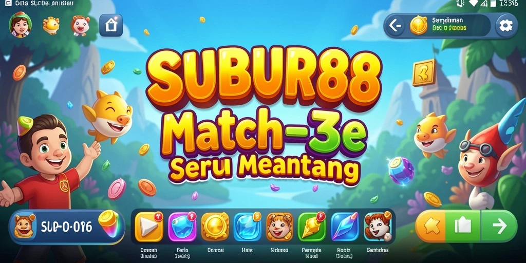 Tangkapan layar SUBUR88 menampilkan gameplay Match-3 yang menarik.