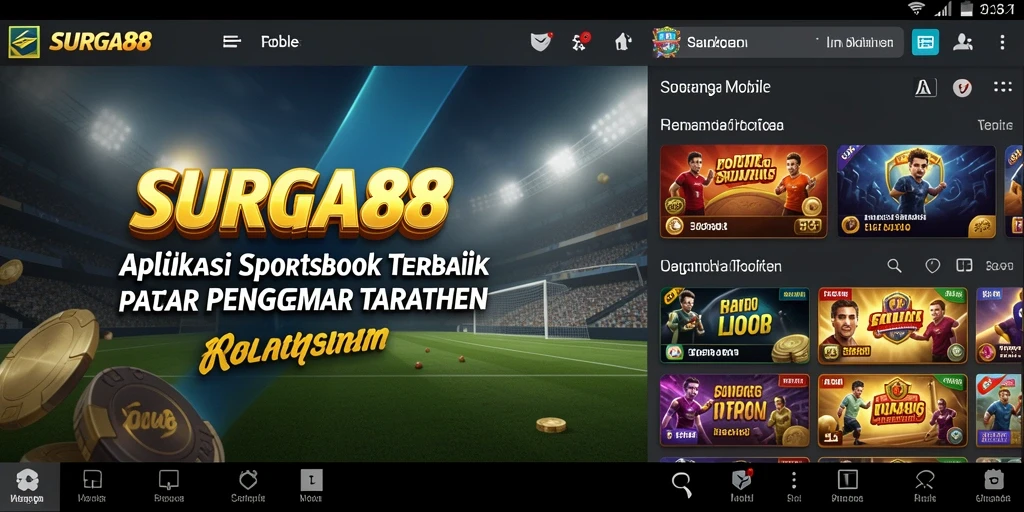 Tampilan menarik dari aplikasi SURGA88 dengan berbagai pilihan taruhan.