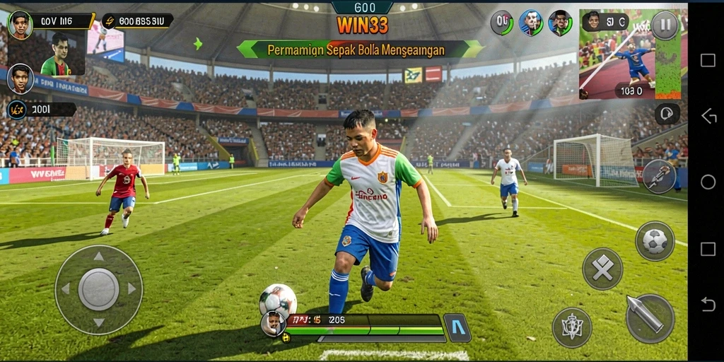 Tampilan permainan sepak bola seru di WIN33.