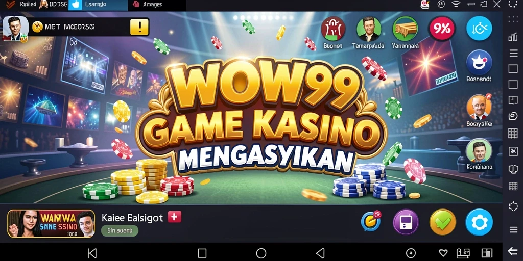 Tampilan gameplay Kasino yang penuh warna dan menarik di WOW99.